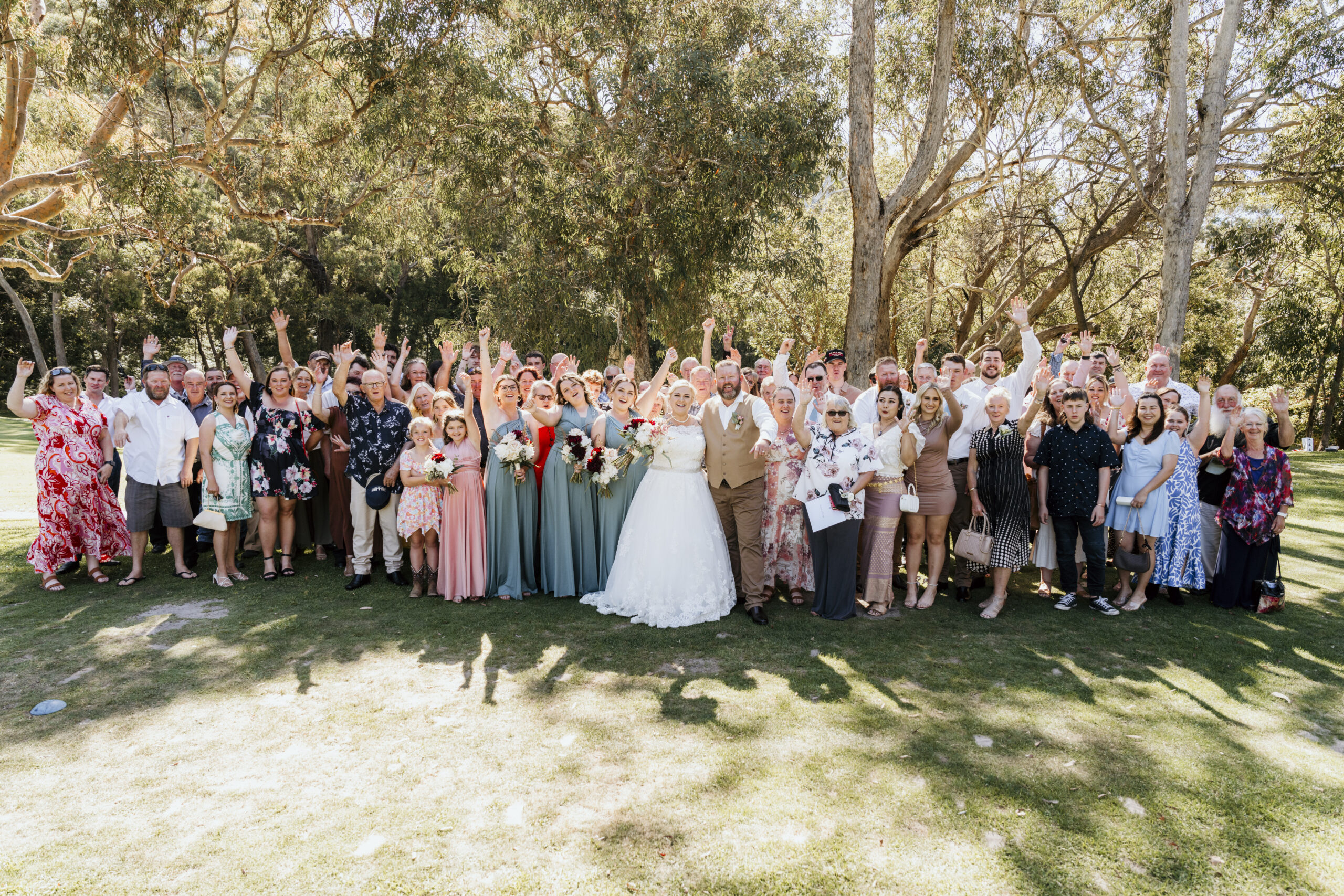 wedding guest list whole group shot